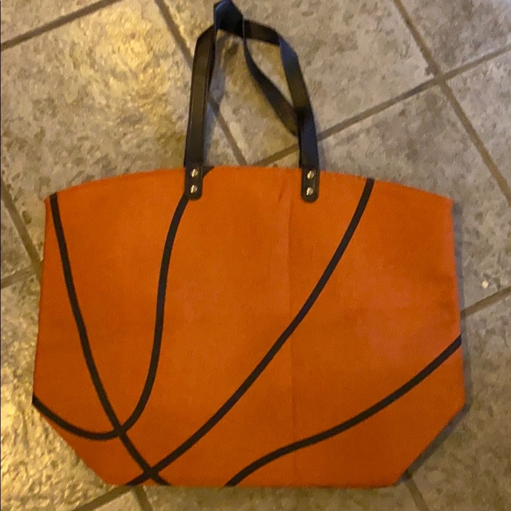 Basketball canvas tote